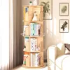 Drehbares Bücherregal Massivholz 4 Ebenen 129 cm Kiefer Produktbild-Vorschau 2