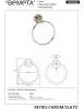 Handtuchhalter rund Bemeta Retro Gold/Chrom Produktbild-Vorschau 2