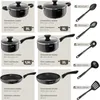 Batterie de cuisine Varese, en aluminium avec couvercles en Voir les images du produit 6