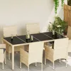 vidaXL Piano del tavolo 4 pezzi in vetro nero Anteprima dell’immagine prodotto 2