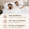 Bettbezug Set Baumwollsatin, 135 x 200 cm + Kissenbezug 80 Produktbild-Vorschau 10