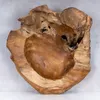 Schüssel Schale Teakholz 50cm Teak Massiv Holz Obstschale Produktbild-Vorschau 6