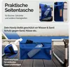 CASARIA® Sonnenliege Klappbar 180kg Belastbar Seitentasche Produktbild-Vorschau 5