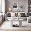 Stolik kawowy Vicco Calero Biały/Biały 100 x 50 cm, Model Podgląd zdjęcia produktu 6