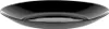 A black plate shown from a slightly elevated side angle on a white background. Podgląd zdjęcia produktu