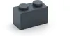 A single dark gray LEGO brick with two studs on top, isolated on a white background. Anteprima dell’immagine prodotto