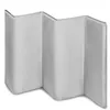 A folded, accordion-like baby travel cot or playpen. Produktbild-Vorschau