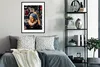 MuchoWow® Gerahmtes Poster Mädchen mit Perlenohrring - Gold Produktbild-Vorschau 2
