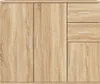 A wooden cabinet with three doors and three drawers. Anteprima dell’immagine prodotto