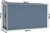 vidaXL Abri de jardin Gris 118x288x178 cm Acier galvanisé Voir les images du produit 9