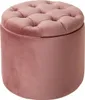 Eleganter Hocker MODERN BAROCK 50cm altrosa Samt Produktbild-Vorschau 7