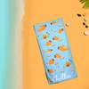 Strandtuch aus Mikrofaser mit Capybara-Design, Hellblau, Produktbild-Vorschau 6