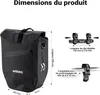 Wiltec Sacoche étanche pour porte-bagages noire – capacité Voir les images du produit 3
