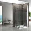 A modern bathroom with a glass shower enclosure. Produktbild-Vorschau