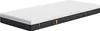 A white and black mattress with orange accents, shown from a diagonal angle on a white background. Produktbild-Vorschau