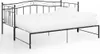 vidaXL Ausziehsofa Bettgestell Schwarz Metall 90x200 cm Produktbild-Vorschau 8