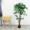 Fico Ficus Benjamin Pianta Albero Artificiale con Legno Anteprima dell’immagine prodotto 2