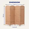 IvoQ Paravento – 4 Pannelli – 170 x 160 cm – Divisorio Anteprima dell’immagine prodotto 2