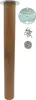 A single furniture leg with mounting hardware on a white background. Produktbild-Vorschau