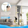 Pawhut Paws Arbre à chat, arbre à grimper jusqu'au plafond, Voir les images du produit 5