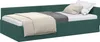vidaXL Eckbettgestell mit Kopfteil Dunkelgrün 90 cm x 190 Produktbild-Vorschau 1