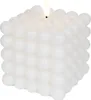 A white bubble candle with a warm white LED light on top, set against a white background. Podgląd zdjęcia produktu
