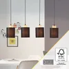 BRILLIANT Vonnie Pendelleuchte 4flg schwarz/holzfarbend Produktbild-Vorschau 5
