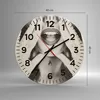 Wanduhr - Rund - Glasuhr - Frau Mund Geheimnis - 40x40cm - Produktbild-Vorschau 3
