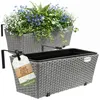 CASARIA® Blumenkasten 2er Set 11 Liter Montagehalterung Produktbild-Vorschau 1
