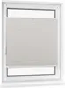 A pleated blind covering the lower part of a window. Produktbild-Vorschau