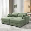 Grand Repose-pieds Avec Rangement, Repose-pieds En Velours Voir les images du produit 5