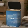 Roxlin Wäschekorb XXL 150L faltbar Bambus mit Deckel und 2 Produktbild-Vorschau 2