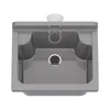 A top-down view of a gray sink with a white soap dish on top. Náhled obrázku produktu