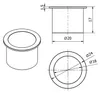 Passacavi SOTECH Ø 24 mm in acciaio inossidabile zincato Anteprima dell’immagine prodotto 4