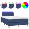 vidaXL Boxspringbett mit Matratze & LED Blau 120x190 cm Produktbild-Vorschau 1