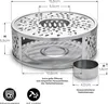 Creano Silver Stövchen "Leaf" aus Edelstahl mit Produktbild-Vorschau 4