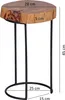 FineBuy Beistelltisch Akazie Massiv-Holz Wohnzimmer-Tisch Produktbild-Vorschau 3
