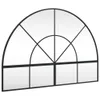 Wandspiegel Schwarz 100x70 cm Gewölbt Eisen Produktbild-Vorschau 1