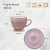 Wilmax Tasse mit Untertasse 300 ml 6er-Set Lavendel aus Produktbild-Vorschau 7