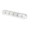 A silver metal grill part with T-shaped cutouts, shown from a side angle against a white background. Produktbild-Vorschau