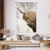MuchoWow® Wandteppich Wandbehang Schottisches Hochlandrind Produktbild-Vorschau 2