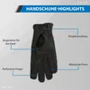 Uni Driving Autofahrer-Handschuhe Lederhandschuhe, Produktbild-Vorschau 6