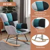A patchwork rocking chair is shown in a room setting with additional detail shots and descriptive text. Produktbild-Vorschau