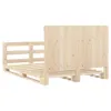 The Living Store Massivholzbett mit Kopfteil 140x200 cm Produktbild-Vorschau 9