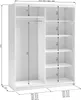 Kleiderschrank DART mit Lamellen und Spiegel 120 cm Produktbild-Vorschau 4