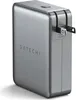 A Satechi USB-C 4-port GaN travel charger is shown from a side angle, with its US plug extended. Náhled obrázku produktu