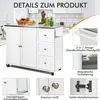 COSTWAY Küchenwagen mit Arbeitsplatte aus Edelstahl, Produktbild-Vorschau 5