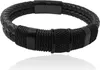 MARTIN1985 Hochwertiges Echtleder Armband geflochten Uni Produktbild-Vorschau 1