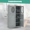 COSTWAY Schrank fürs Badezimmer, Wäscheschrank mit Türen & Produktbild-Vorschau 7