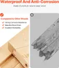A split image showing a comparison of wood quality. The left side displays clean, water-resistant cedar wood with text highlighting its features. The right side shows a decayed, rotten piece of wood. Produktbild-Vorschau
